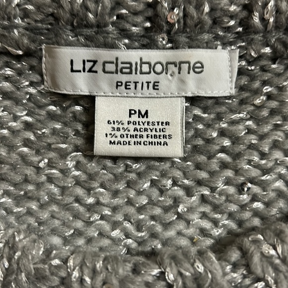 Liz Claiborne Women’s Ombre Long Sleeve Heavy Pullover Cable Knit Petite Medium - Picture 3 of 6